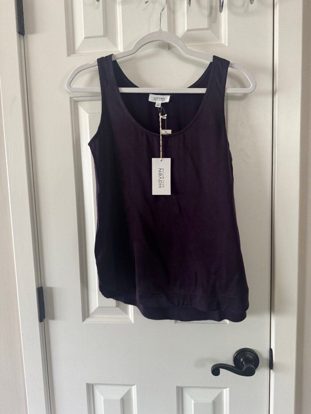 Haven Well Within by Talbots Dark Purple Tank Lounge Sleep Shirt Top M Medium